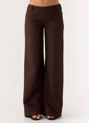Hot As Ice Low Rise Pants - Chocolate