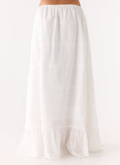 Lior Cotton Maxi Skirt - White