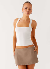 Mirna Micro Skort - Taupe Marle