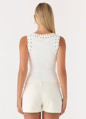 Play For It Top - Ivory