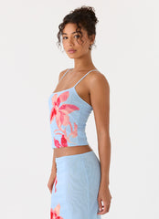 Tamia Cami Top - Blue Petal
