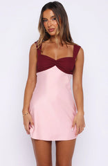Can't Be Distracted Mini Dress Berry