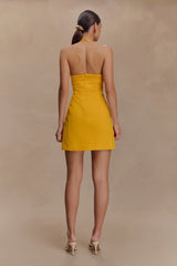 Reyes Cotton Floral Mini Dress - Butterscotch