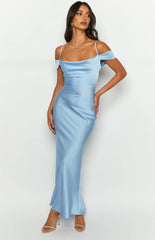 Darby Light Blue Maxi Formal Dress