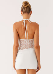 Enchant Lace Mini Dress - Ivory