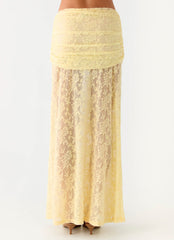Farruko Jacquard Maxi Skirt - Butter