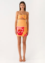 Kalya Mini Skirt - Orange