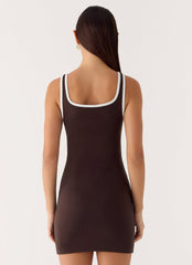 Kayla Mini Dress - Chocolate