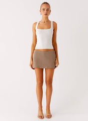 Mirna Micro Skort - Taupe Marle