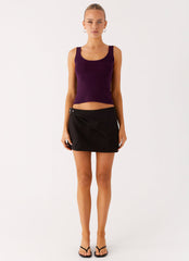 No Signal Knit Top - Plum