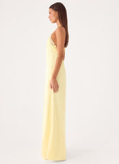 Samaria Halter Maxi Dress - Yellow