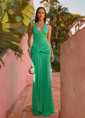 Tylan Halter Maxi Dress - Emerald Green